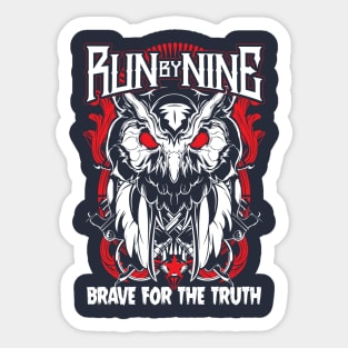 run by nine Sticker